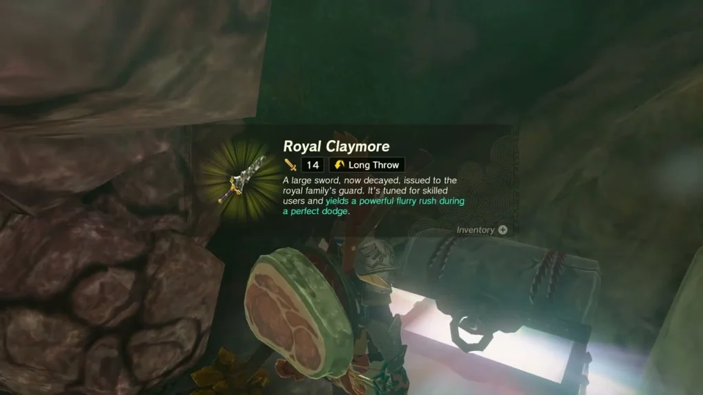 Royal Claymore item box from the chest in Ubota Point Cave Royal Claymore item box from the chest in Ubota Point Cave