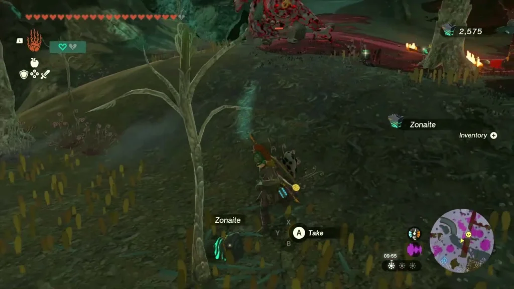Zonaite pickups lying beside a bare Depths tree after the fight Zonaite pickups lying beside a bare Depths tree after the fight