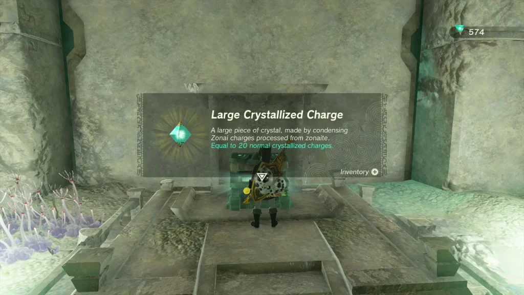 Large Crystallized Charge item box above the opened chest on Dracozu Altar Large Crystallized Charge item box above the opened chest on Dracozu Altar