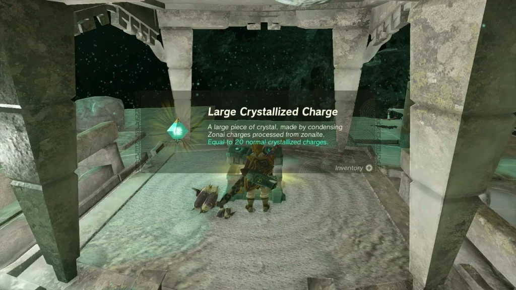 Large Crystallized Charge item box above the opened chest in Faloraa Canyon Mine Large Crystallized Charge item box above the opened chest in Faloraa Canyon Mine