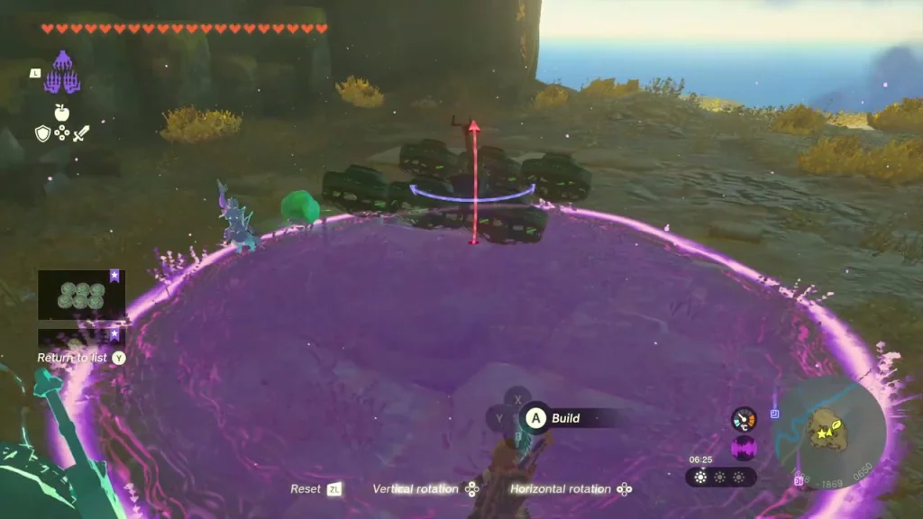 Purple build zone ring for the glider on the West Necluda sky island Purple build zone ring for the glider on the West Necluda sky island