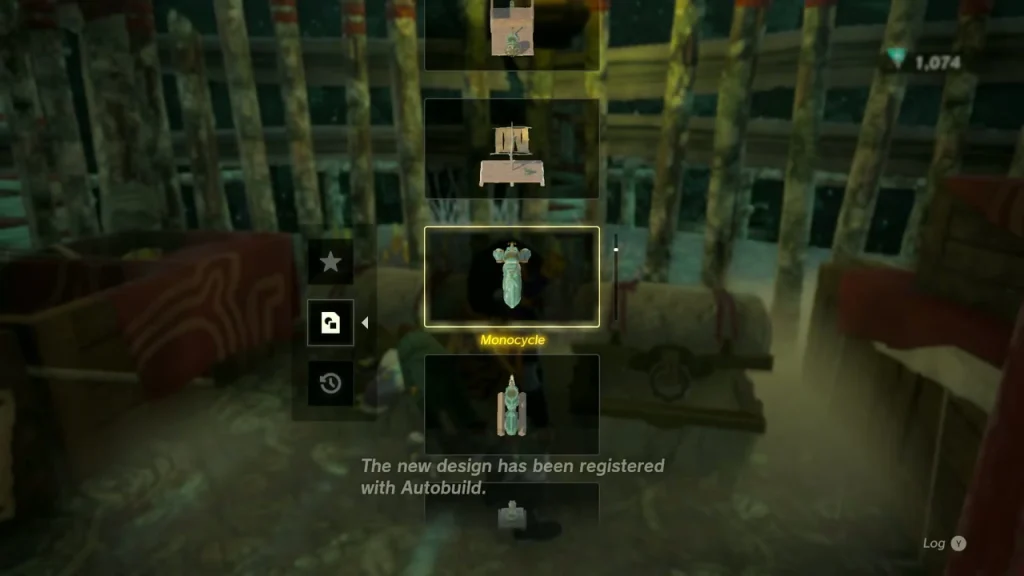 Autobuild menu showing the newly registered Yiga recipe in the list Autobuild menu showing the newly registered Yiga recipe in the list