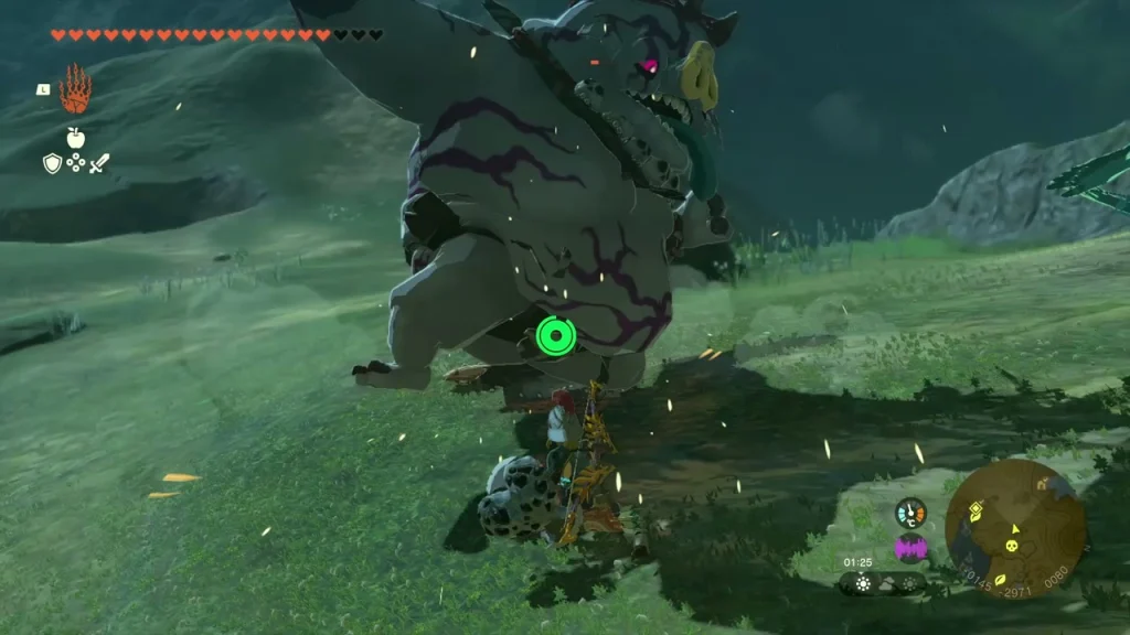 Boss Bokoblin staggered beside the camp fire Boss Bokoblin staggered beside the camp fire