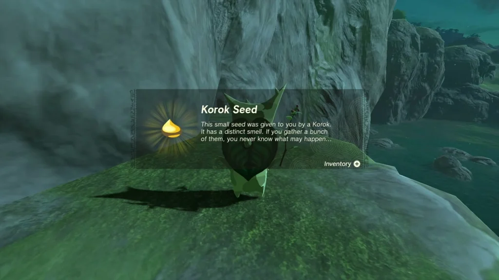 Korok Seed item box on the Cora Lake hill Korok Seed item box on the Cora Lake hill