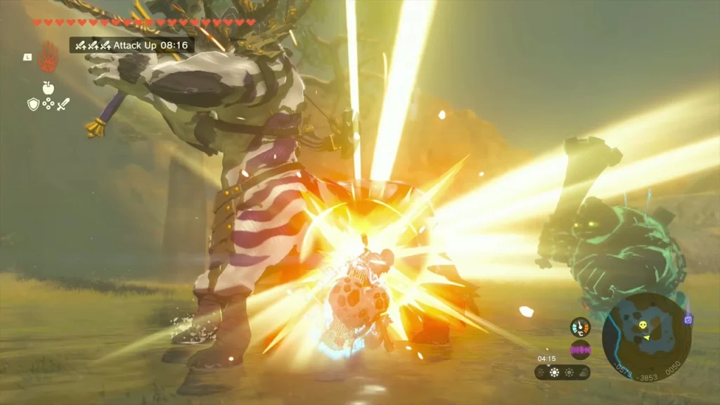 Silver-Maned Lynel hit by a flurry strike Silver-Maned Lynel hit by a flurry strike