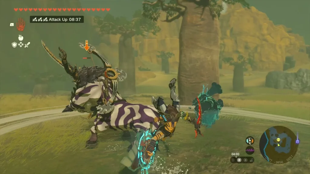 Silver-Maned Lynel rearing up on the plain Silver-Maned Lynel rearing up on the plain