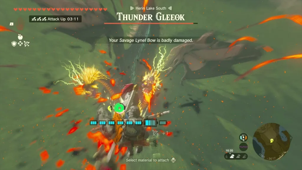 Thunder Gleeok trailing lightning over the lake Thunder Gleeok trailing lightning over the lake