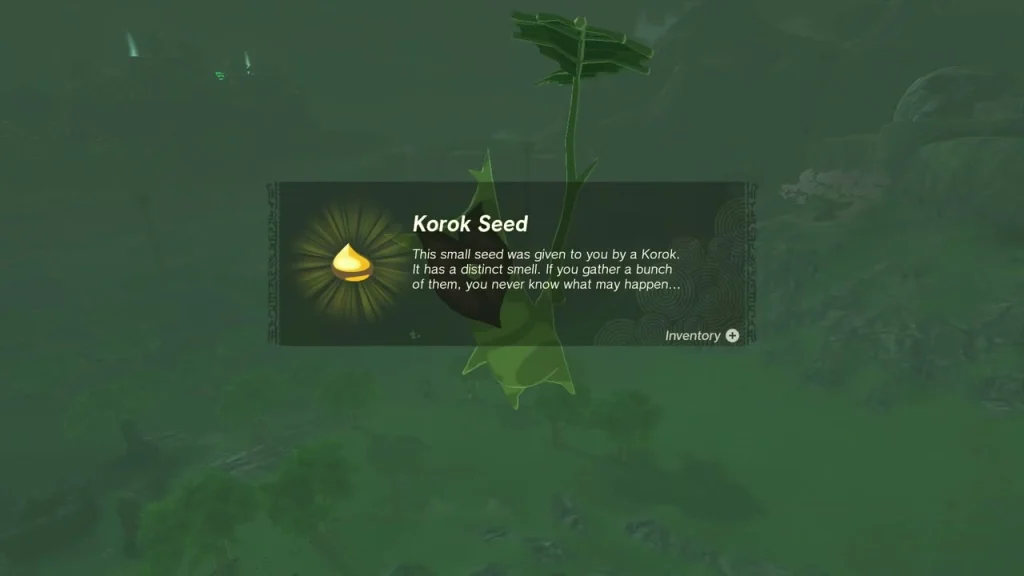 Korok Seed item box on the rise Korok Seed item box on the rise
