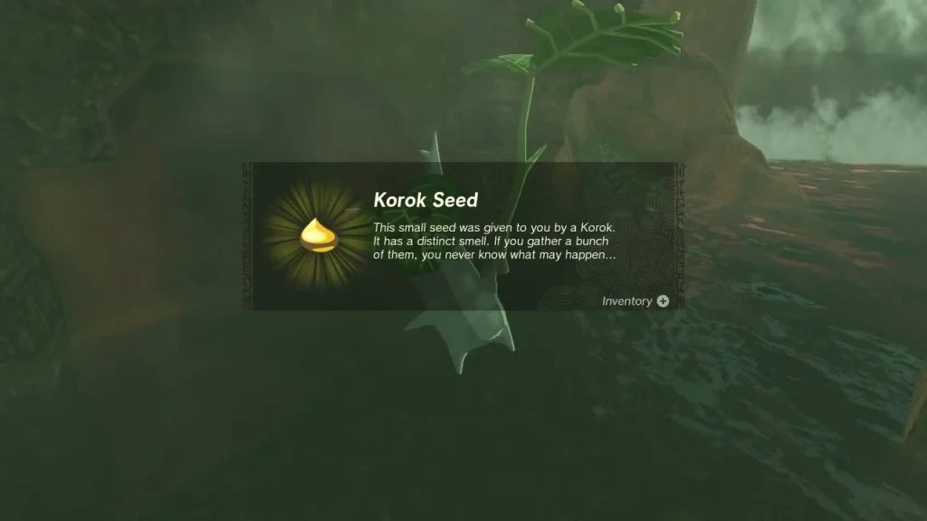 Korok Seed item box beside the balloon hill Korok Seed item box beside the balloon hill