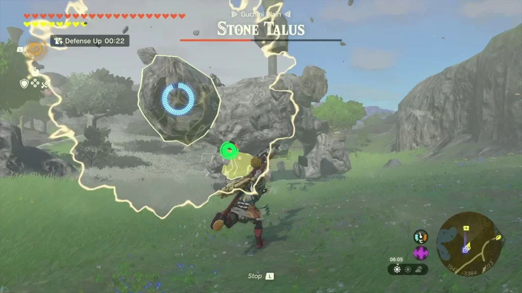 Stone Talus knocked back with a lightning ring Stone Talus knocked back with a lightning ring