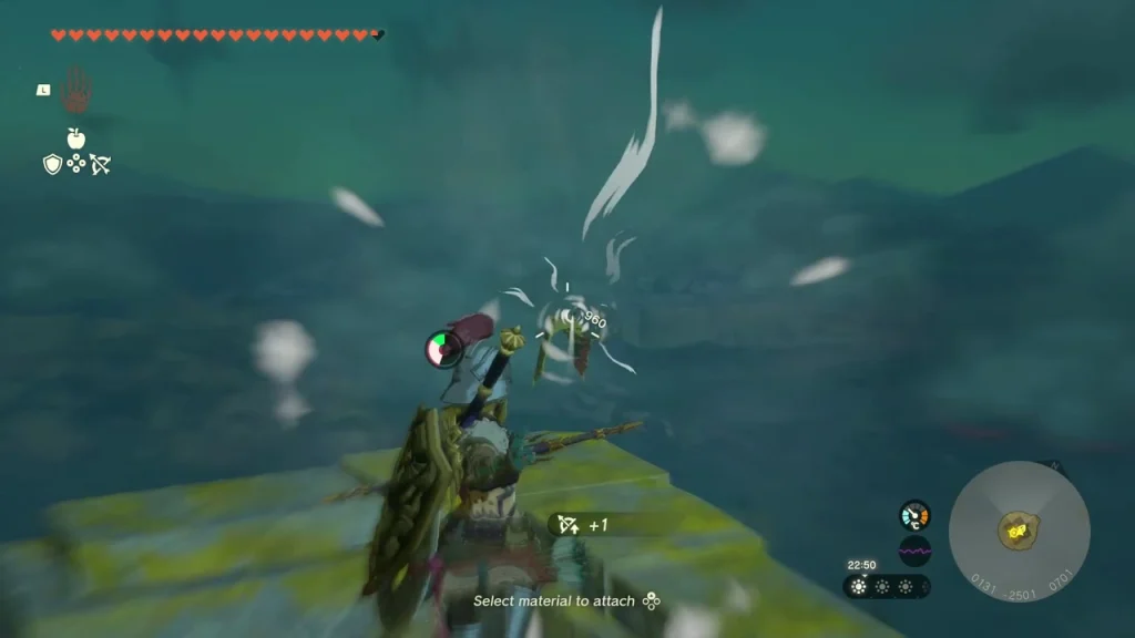 Sky island ledge where the Lake Hylia crystal sits Sky island ledge where the Lake Hylia crystal sits