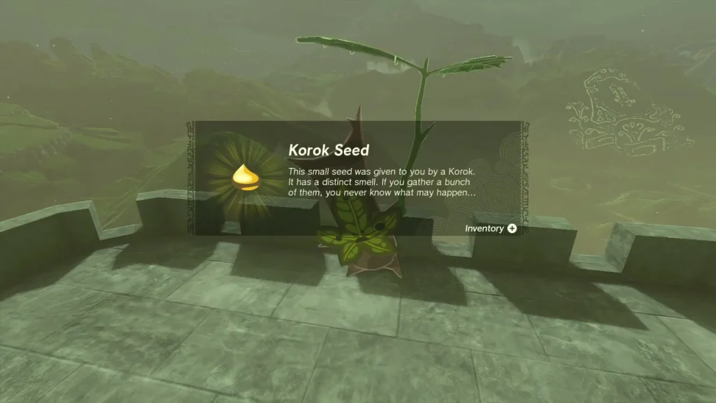 Korok Seed item box on the stone rampart Korok Seed item box on the stone rampart