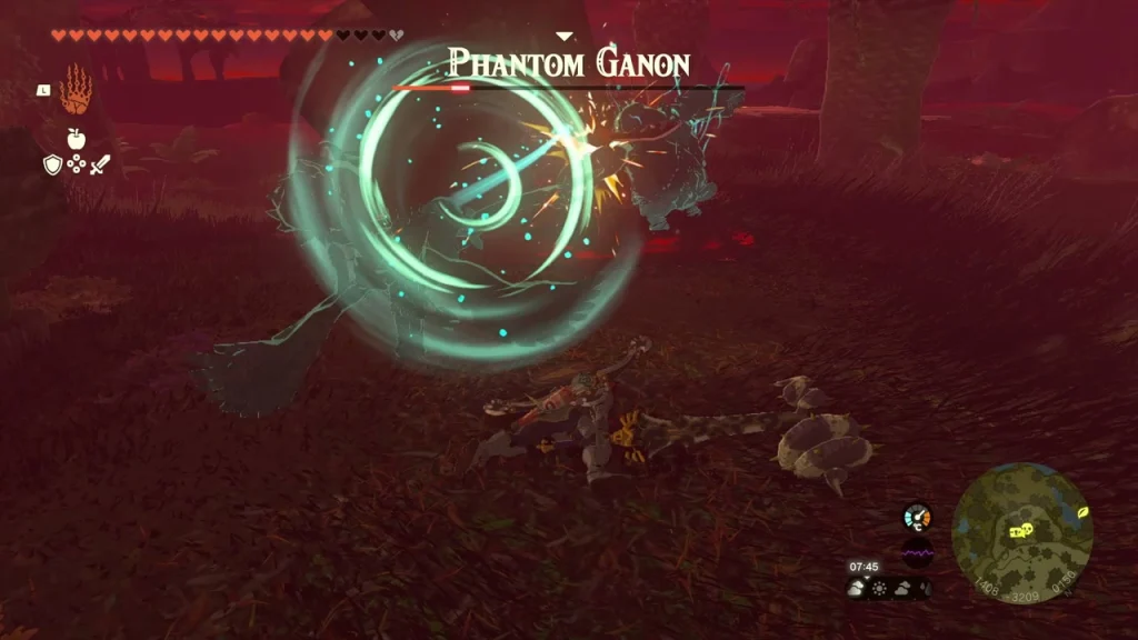 Phantom Ganon striking with its spear out Phantom Ganon striking with its spear out