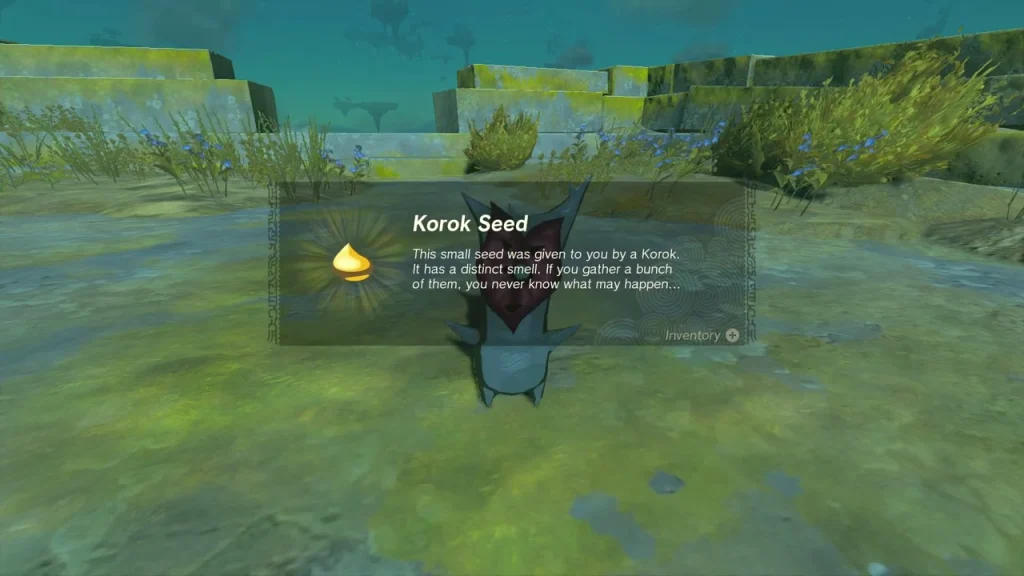 Korok Seed item box on the sky island Korok Seed item box on the sky island