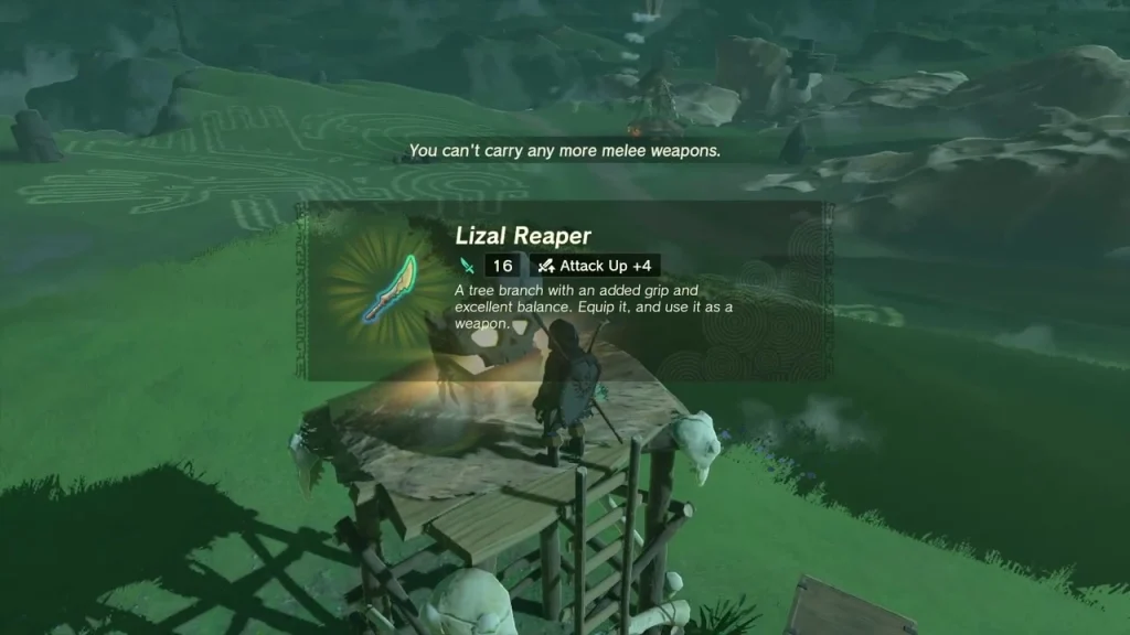 Lizal Reaper item box over the chest on the watchtower platform Lizal Reaper item box over the chest on the watchtower platform
