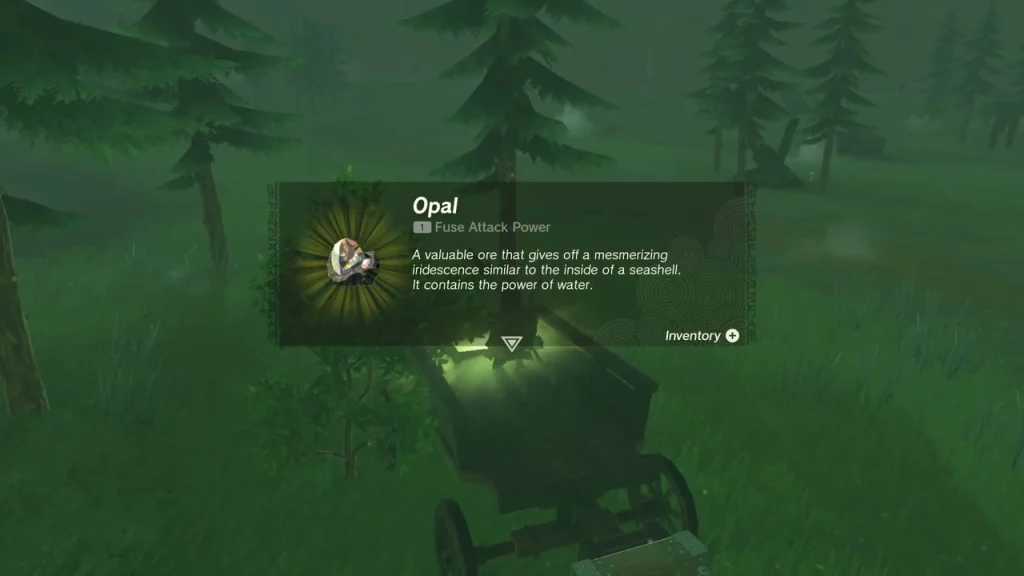 Opal item box over the chest in the wagon Opal item box over the chest in the wagon