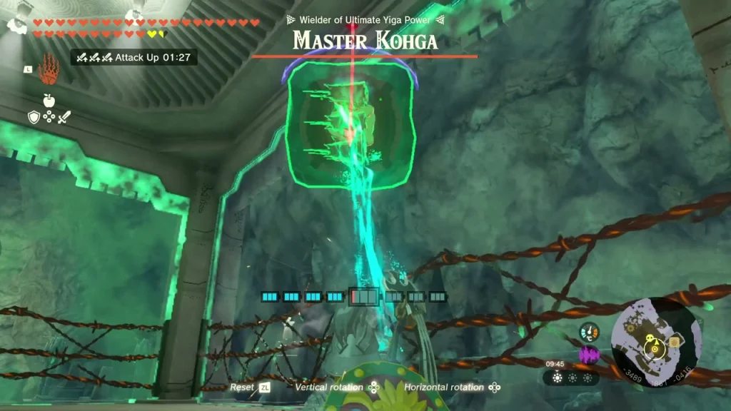 Master Kohga's construct beaming across the hall at Abandoned Hebra Mine Master Kohga's construct beaming across the hall at Abandoned Hebra Mine