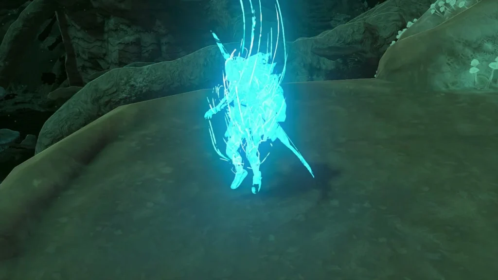 Blue spirit figure rising after the Poes are returned Blue spirit figure rising after the Poes are returned