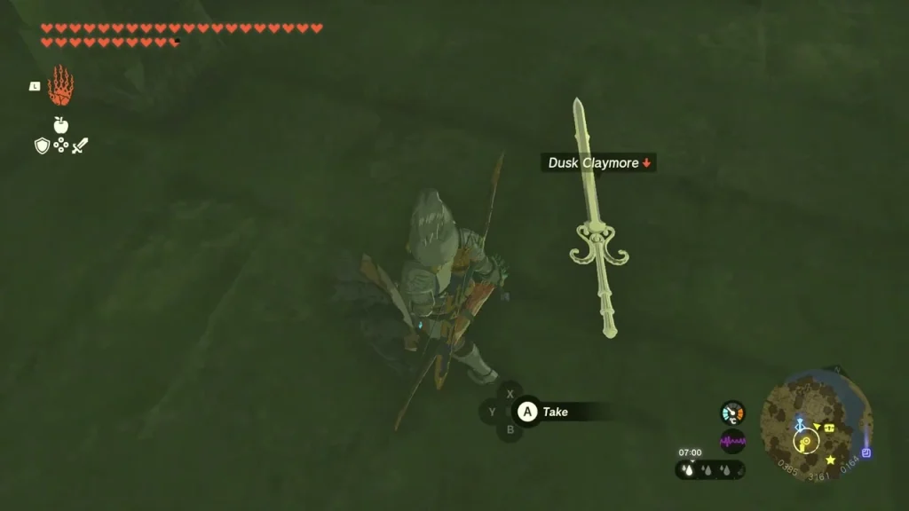 Dusk Claymore standing on the floor ready to take Dusk Claymore standing on the floor ready to take