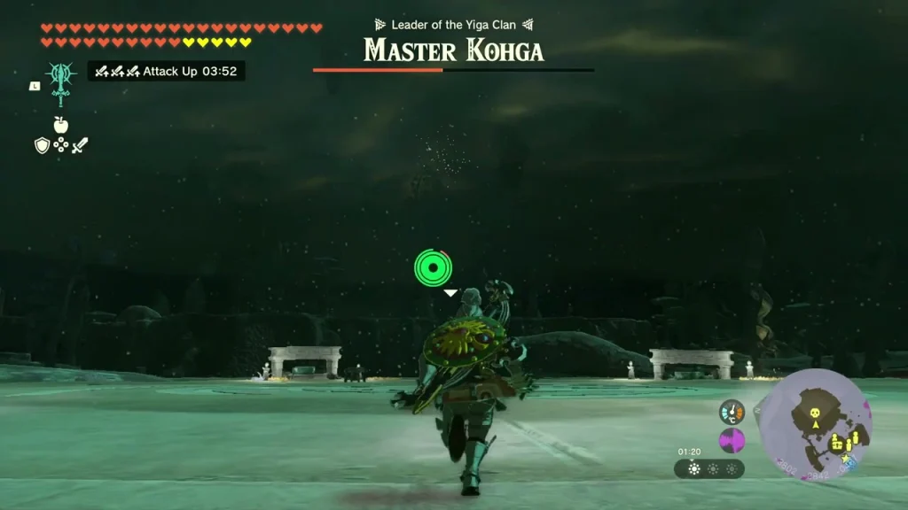 Master Kohga with his health bar in the Abandoned Gerudo Mine Master Kohga with his health bar in the Abandoned Gerudo Mine