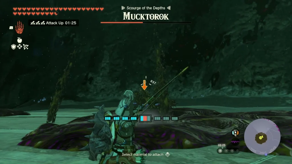 Mucktorok in a muck pool during the fight Mucktorok in a muck pool during the fight