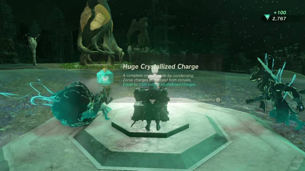 Huge Crystallized Charge item box on the Mucktorok arena dais Huge Crystallized Charge item box on the Mucktorok arena dais