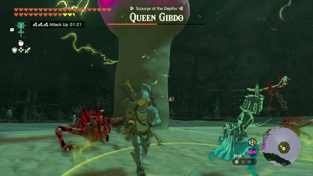 Queen Gibdo and her Gibdo swarm in the arena Queen Gibdo and her Gibdo swarm in the arena