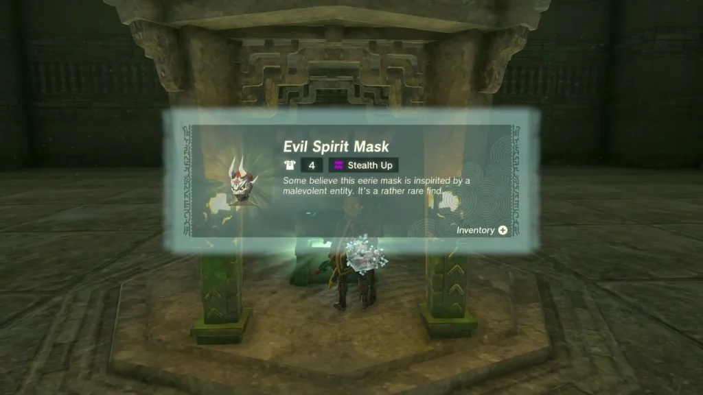 Evil Spirit Mask item box at the final terminal pavilion in the depths Evil Spirit Mask item box at the final terminal pavilion in the depths