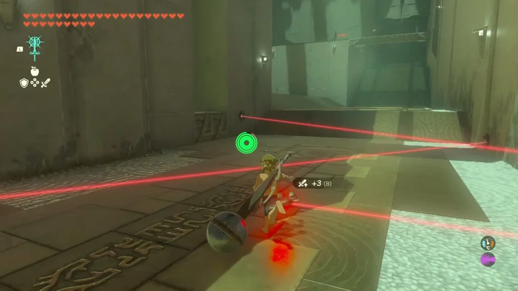 Gap between laser beams in the Miryotanog Shrine Proving Grounds hall Gap between laser beams in the Miryotanog Shrine Proving Grounds hall