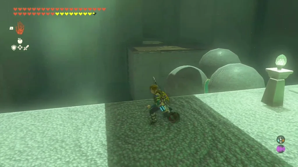 Final room with two spheres and the altar on the far platform Final room with two spheres and the altar on the far platform