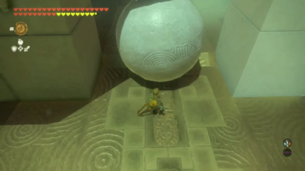 Sphere resting at the top of a ramp that leads to a cracked wall Sphere resting at the top of a ramp that leads to a cracked wall