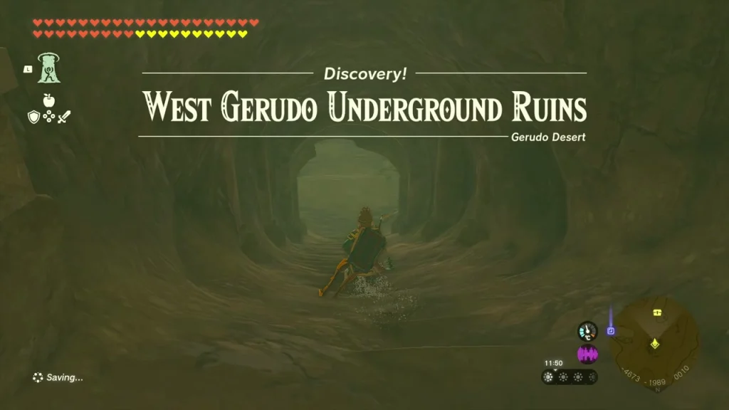 West Gerudo Underground Ruins discovery as a tunnel opens beneath the sand West Gerudo Underground Ruins discovery as a tunnel opens beneath the sand