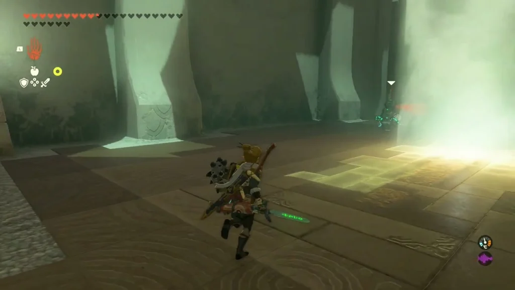 Soldier Construct fight in a light-filled Rakashog Shrine room Soldier Construct fight in a light-filled Rakashog Shrine room