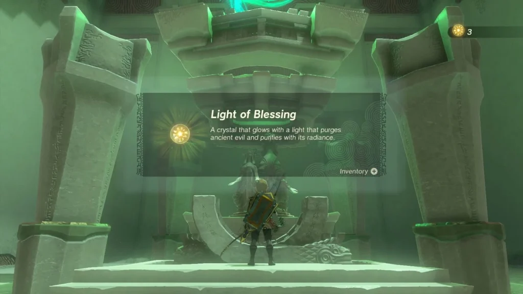 Light of Blessing item box at the Gasas Shrine altar Light of Blessing item box at the Gasas Shrine altar