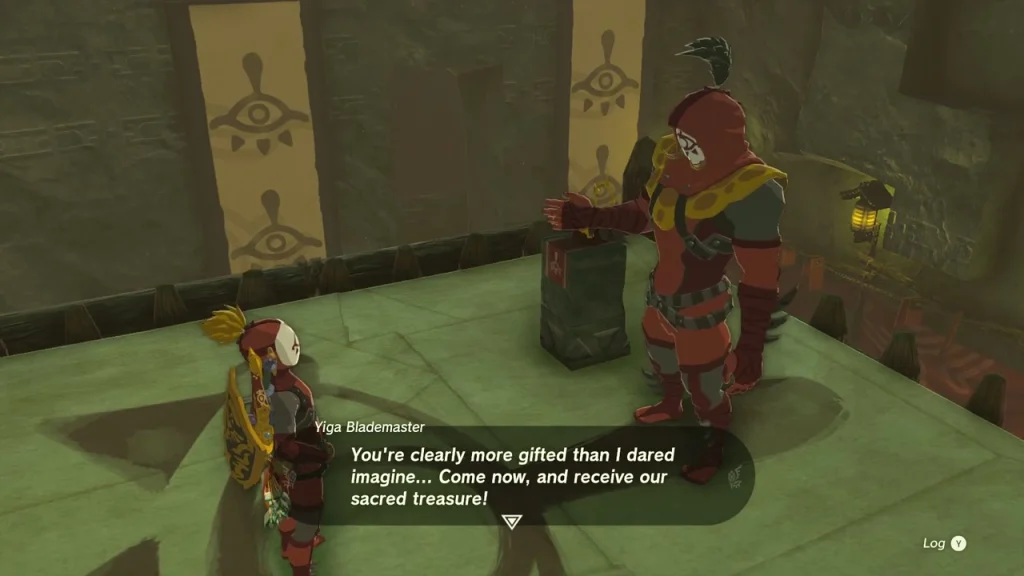 Lightning Helm item box in the Yiga hideout Lightning Helm item box in the Yiga hideout