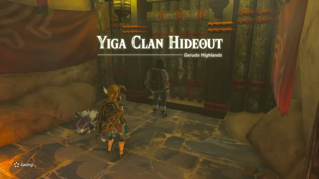 Yiga Clan Hideout title above the barred door in the canyon wall Yiga Clan Hideout title above the barred door in the canyon wall