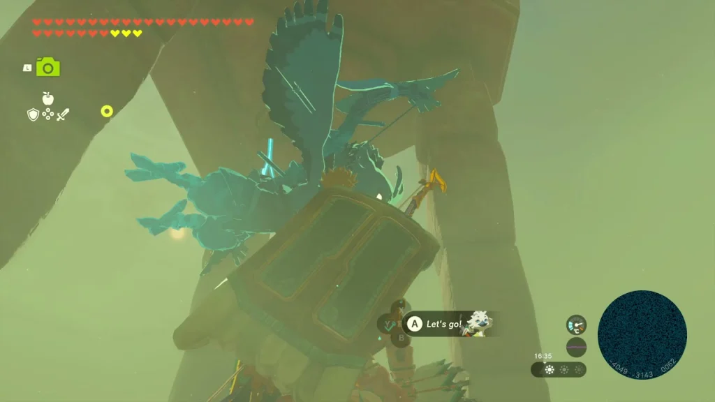 Climbing a tall red pillar in the desert