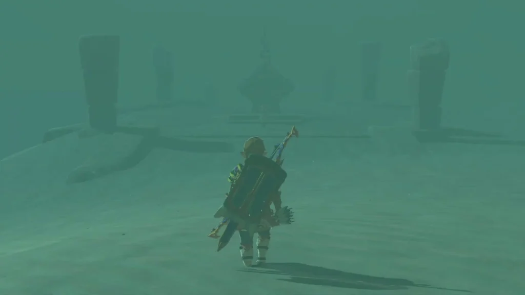 Lightning Temple pyramid rising from the sand shroud