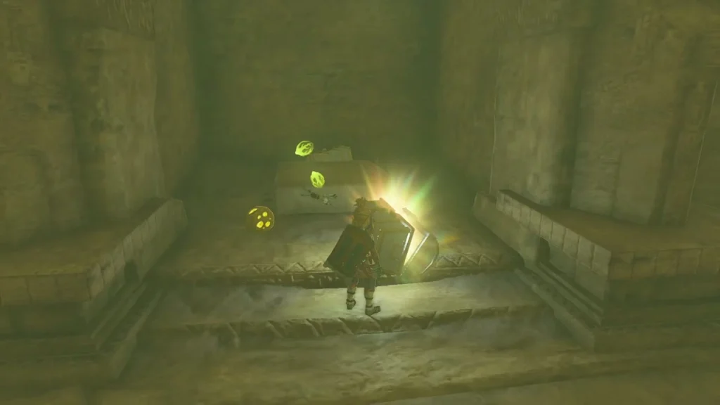 Treasure chest opening in a side room of the valley