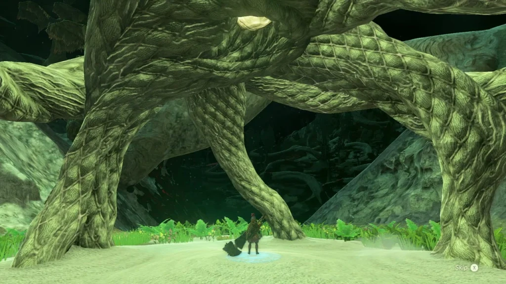 Giant twisted roots around the Nikakik Lightroot in the Depths