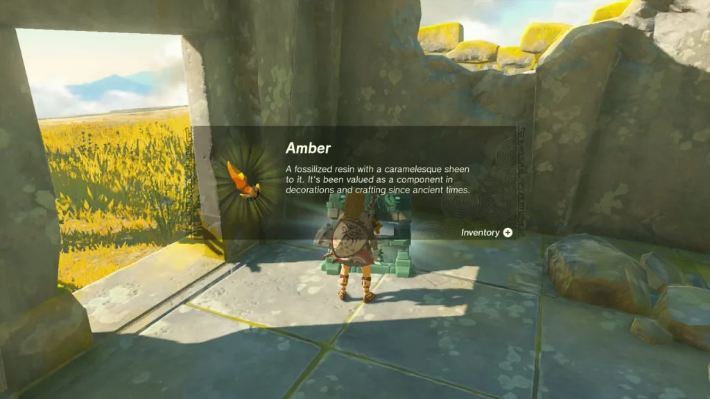 Amber item box inside the ruined stone room Amber item box inside the ruined stone room