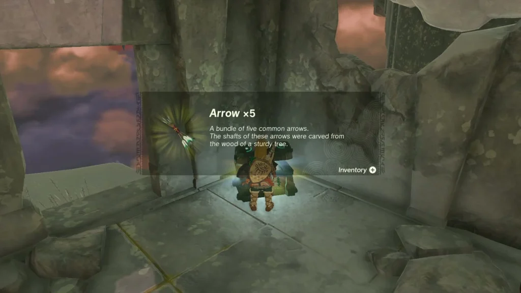 Arrow x5 item box in the ruined stone hut Arrow x5 item box in the ruined stone hut