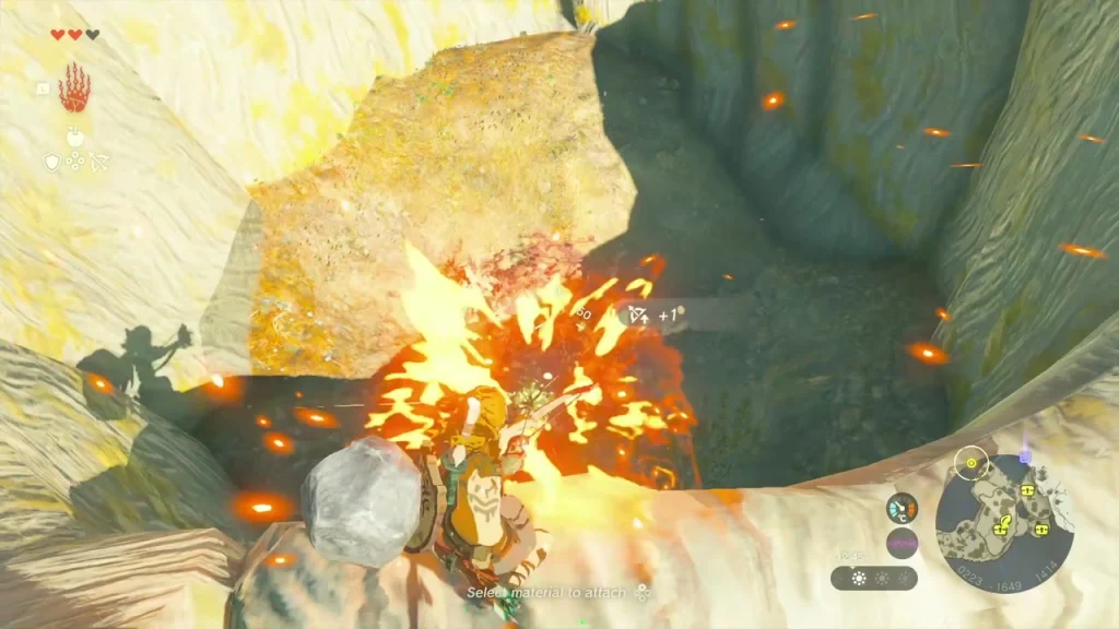 Fire burning the dry leaves inside the pale hollow Fire burning the dry leaves inside the pale hollow