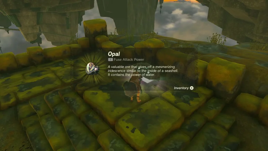 Opal item box in the mossy stone ruin Opal item box in the mossy stone ruin
