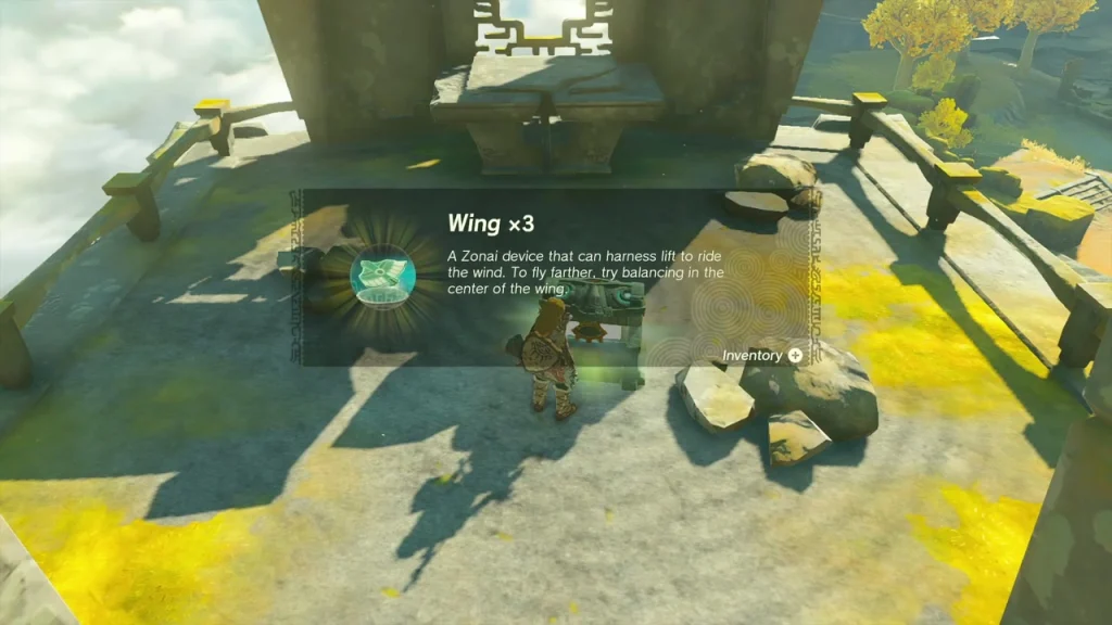 Wing x3 item box on a pillared stone platform Wing x3 item box on a pillared stone platform