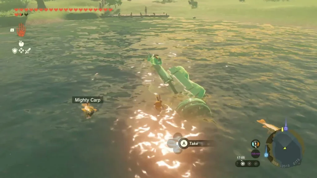 Message bottle floating on the pond beside Koyin's farm with a Take prompt Message bottle floating on the pond beside Koyin's farm with a Take prompt