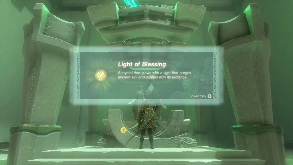 Light of Blessing item box at the Zanmik Shrine altar Light of Blessing item box at the Zanmik Shrine altar