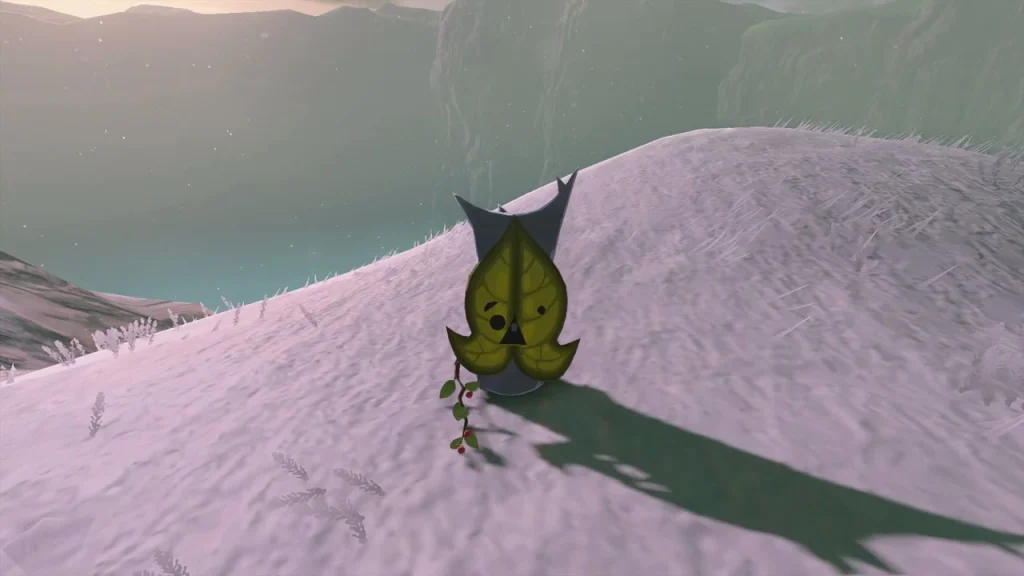 Korok sitting on a snow-covered mound Korok sitting on a snow-covered mound