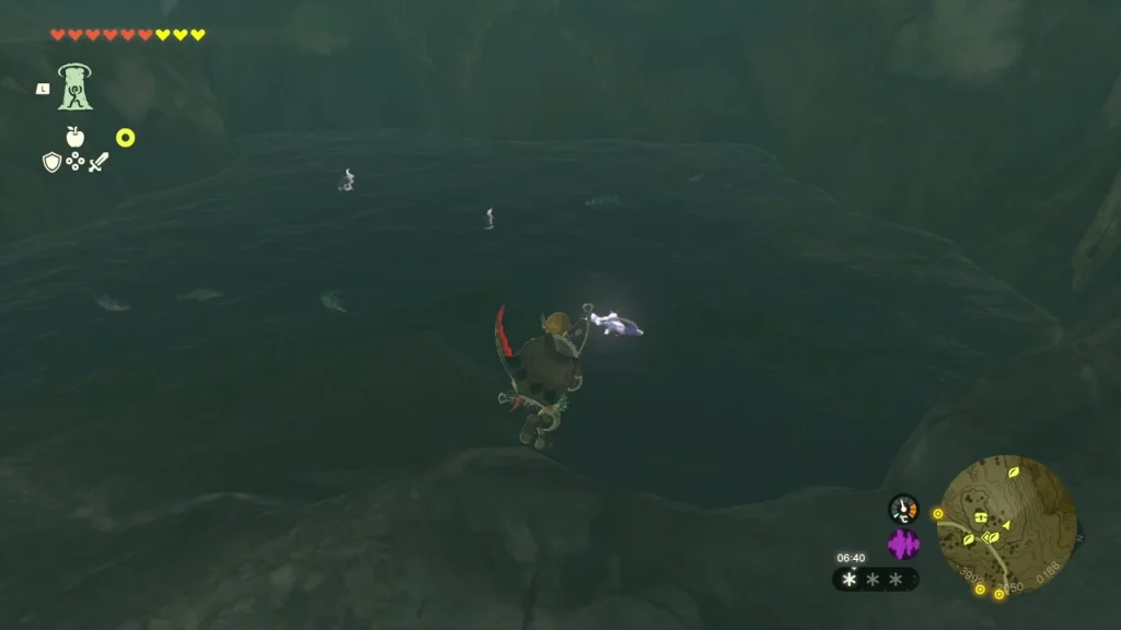Glowing Cave Fish item box in the water of West Lake Totori Cave Glowing Cave Fish item box in the water of West Lake Totori Cave
