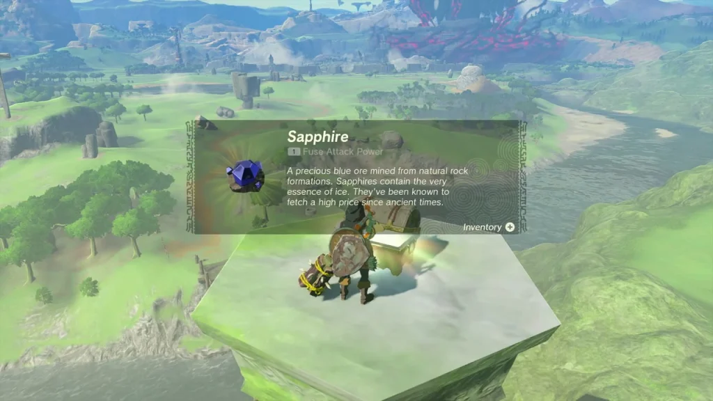 Sapphire item box from the chest on top of the pillar Sapphire item box from the chest on top of the pillar